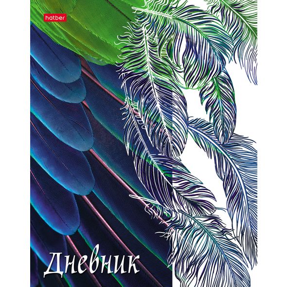 Дневник для 1-11кл. 40л А5ф тв.переплет мат.ламин. 3D фольга -Перышки- , 